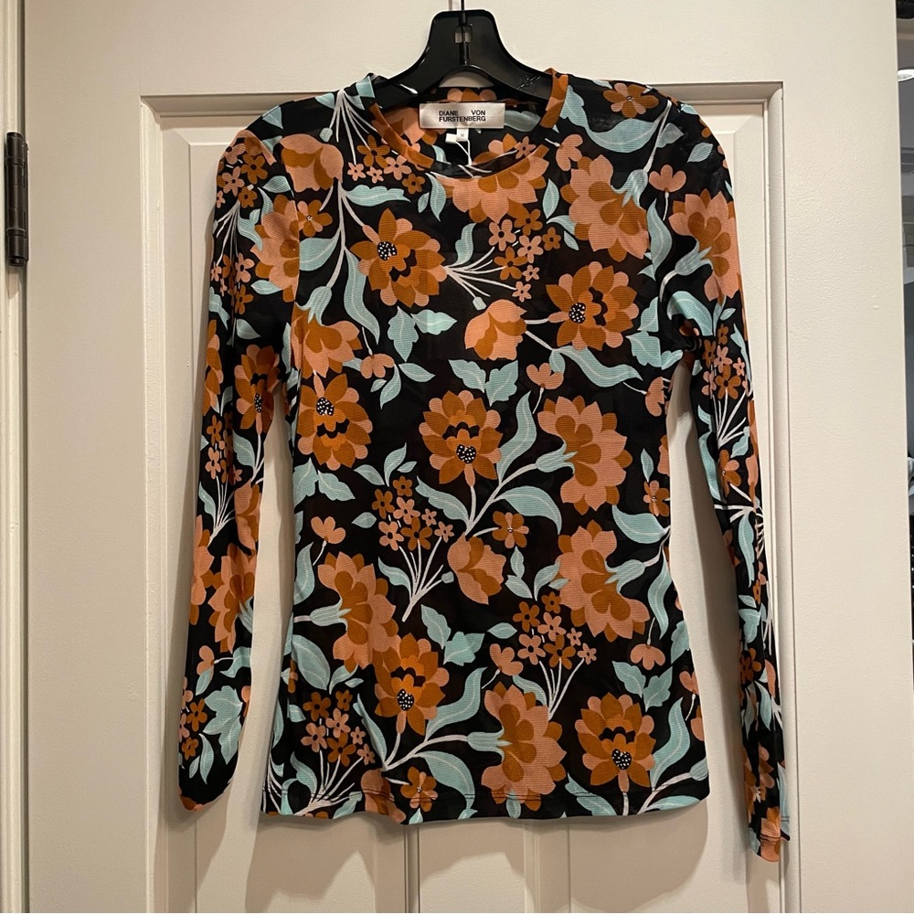 Dianne Von Furstenberg Floral Tee
